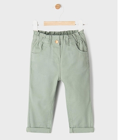 GEMO Pantalon en coton avec taille ajustable bébé fille Vert