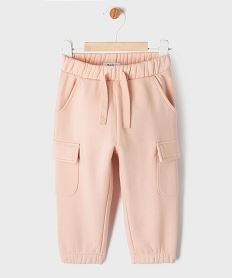 GEMO Pantalon de jogging avec poches à rabat bébé fille Rose