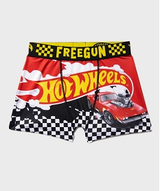 GEMO Boxer en microfibre ultra stretch imprimée garçon - Freegun x HotWheels Multicolore