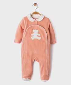 GEMO Pyjama en velours ouverture devant bébé fille - LuluCastagnette rose standard
