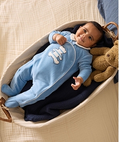 GEMO Pyjama en velours ouverture devant bébé garçon - LuluCastagnette bleu standard