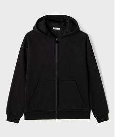 GEMO Sweat zippé à capuche garçon noir standard