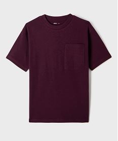 GEMO Tee-shirt uni à poche garçon Violet