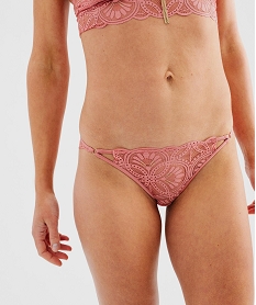 GEMO Culotte en dentelle scintillante et finitions satinées femme rose standard