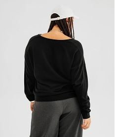 pull col v en maille fine femme grande taille noir standard pullsI788001_2