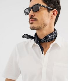 chemise manches courtes en maille piquee fluide homme blanc standard chemise manches courtesI792001_2