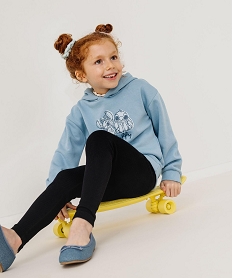 GEMO Legging long en maille côtelée extensible fille noir standard