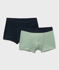GEMO Boxers en coton stretch à motifs dinosaures garçon (lot de 2) Vert