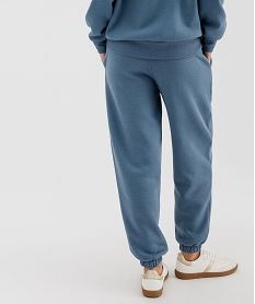 pantalon de jogging en molleton uni a taille elastiquee femme bleu standard pantalonsI795401_3
