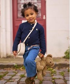 GEMO Jean large avec noeud à la taille bébé fille - LuluCastagnette Bleu