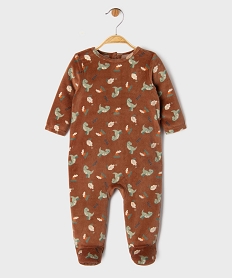 GEMO Pyjama dors-bien en velours avec motif dinosaures bébé marron standard