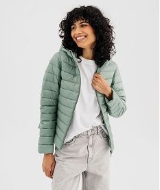 doudoune legere a capuche femme vert standard manteauxI807001_4