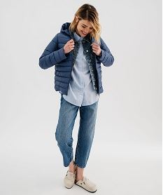 doudoune legere a capuche femme bleu standard manteauxI807401_4