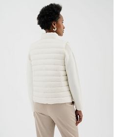 doudoune fine sans manches a col montant femme beige manteauxI808201_3