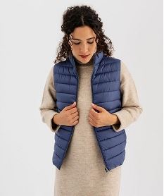 doudoune fine sans manches a col montant femme bleu vif manteauxI808401_2