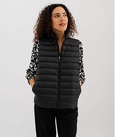 doudoune fine sans manches a col montant femme noir standard manteauxI808601_2
