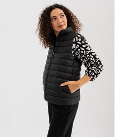 doudoune fine sans manches a col montant femme noir standard manteauxI808601_3