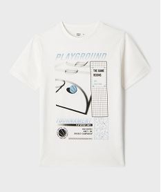 GEMO Tee-shirt de sport à manches courtes garçon blanc standard