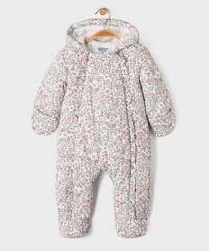 GEMO Combinaison pilote bébé fille avec double zip Multicolore