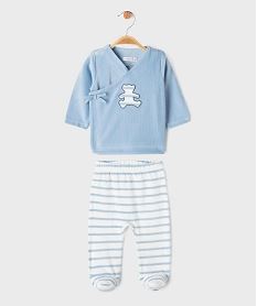 GEMO Pyjama 2 pièces en velours bébé garçon - LuluCastagnette bleu standard