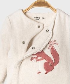 pyjama en velours ouverture devant avec motif bebe beige chineI819301_3