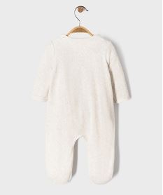 pyjama en velours ouverture devant avec motif bebe beige chineI819301_4