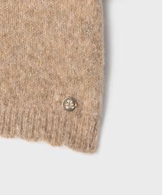 gilet sans manches avec finitions dentelees fille - lulucastagnette beige standard giletsI822001_2