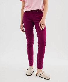 GEMO Pantalon coupe Slim taille normale femme Violet