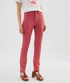 GEMO Pantalon coupe Regular taille normale femme Rose