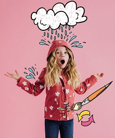 GEMO Imperméable à capuche et doublure chaude avec imprimé animé fille rose standard