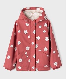 impermeable a capuche et doublure chaude avec imprime anime fille rose standardI823801_2