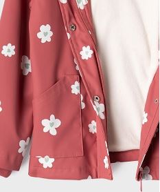 impermeable a capuche et doublure chaude avec imprime anime fille rose standardI823801_4