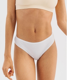 GEMO String en maille côtelée femme (lot de 2) rose standard