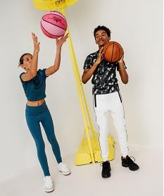 GEMO Tee-shirt manches courtes court et moulant fille Bleu