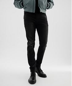 GEMO Jean neige coupe slim extensible homme noir vif