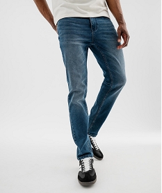 GEMO Jean neige coupe slim extensible homme Gris