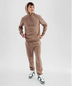 pantalon de jogging interieur molletonne homme brunI830101_4