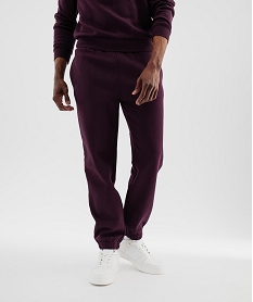 GEMO Pantalon de jogging intérieur molletonné homme Rouge