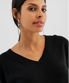 pull col v en fine maille fluide femme noir standard pullsI834101_2