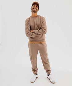 pantalon de jogging coupe cargo homme brunI836101_4
