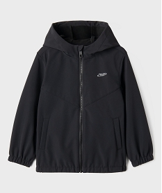 GEMO Blouson à capuche doublé polaire garçon noir standard
