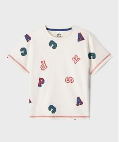 GEMO Tee-shirt manches courtes imprimé garçon - Camps United Beige
