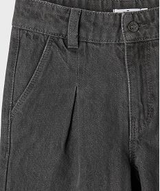 jean wide leg a pinces avec taille ajustable fille gris standard jeansI844301_2