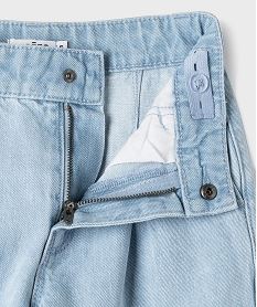 jean wide leg a pinces avec taille ajustable fille bleu jeansI844501_2