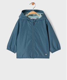 GEMO Blouson imperméable à capuche bébé bleu standard
