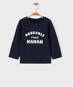 GEMO Tee-shirt manches longues à message bébé garçon navy