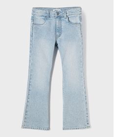 jean flare a taille reglable en denim extensible fille bleu jeansI847801_4