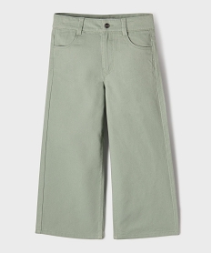 GEMO Pantalon Wide Leg avec taille ajustable fille kaki standard