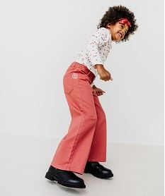 pantalon wide leg avec taille ajustable fille rose pantalonsI848401_3