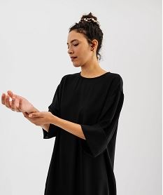 robe en maille texturee femme noir standardI850601_2